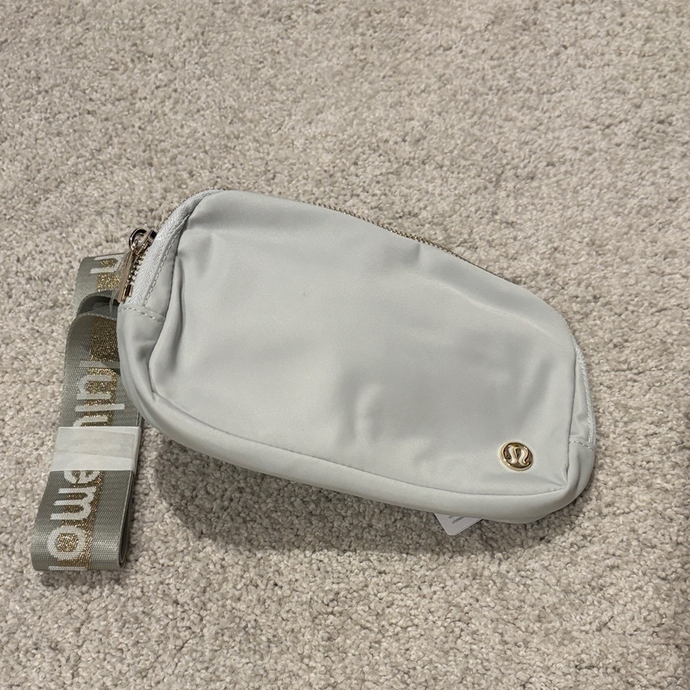 Lululemon Gray and Gold Crossbody Bag